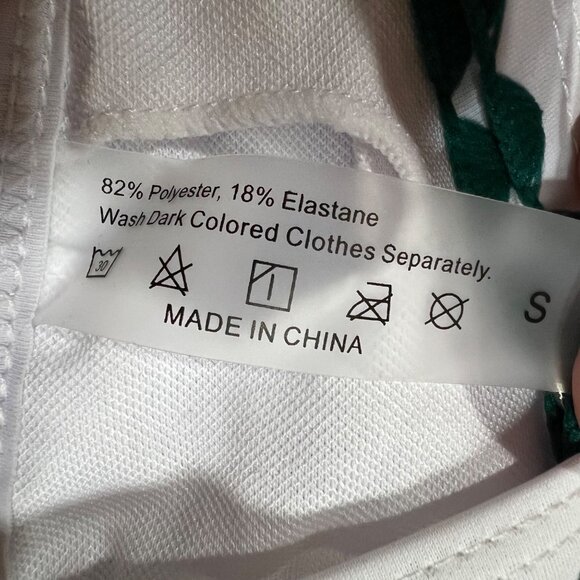 Floral Cheeky Bikini Sexy Swimsuit Green White Size Small NWOT - Picture 6 of 7